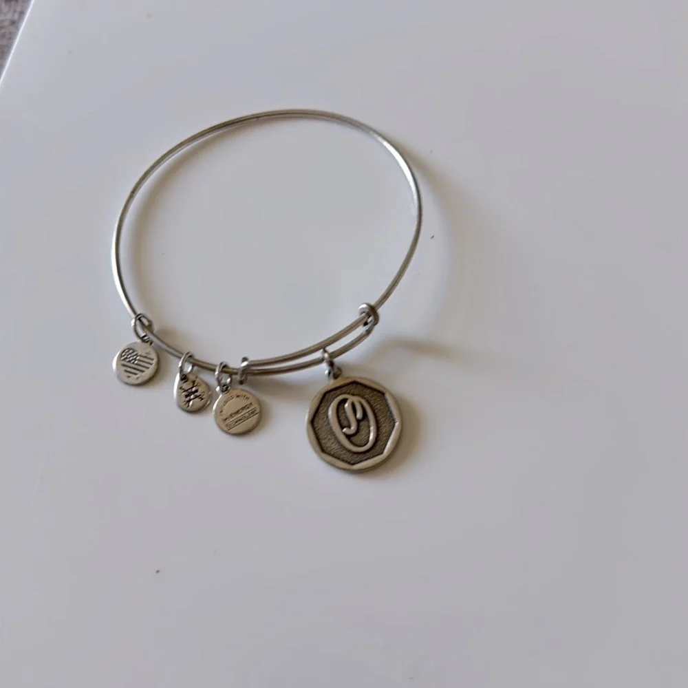 Alex & Ani Letter O Charm Bracelet